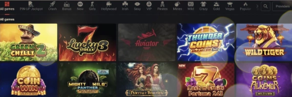 Examples of PinUp Kenya casino games like Book of Ra, roulette, blackjack and live dealer shows